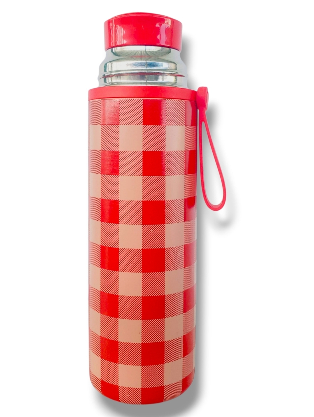 17oz Hot Cocoa Coffee Thermos Cup Plaid Red from the Hearth & Hand Magnolia